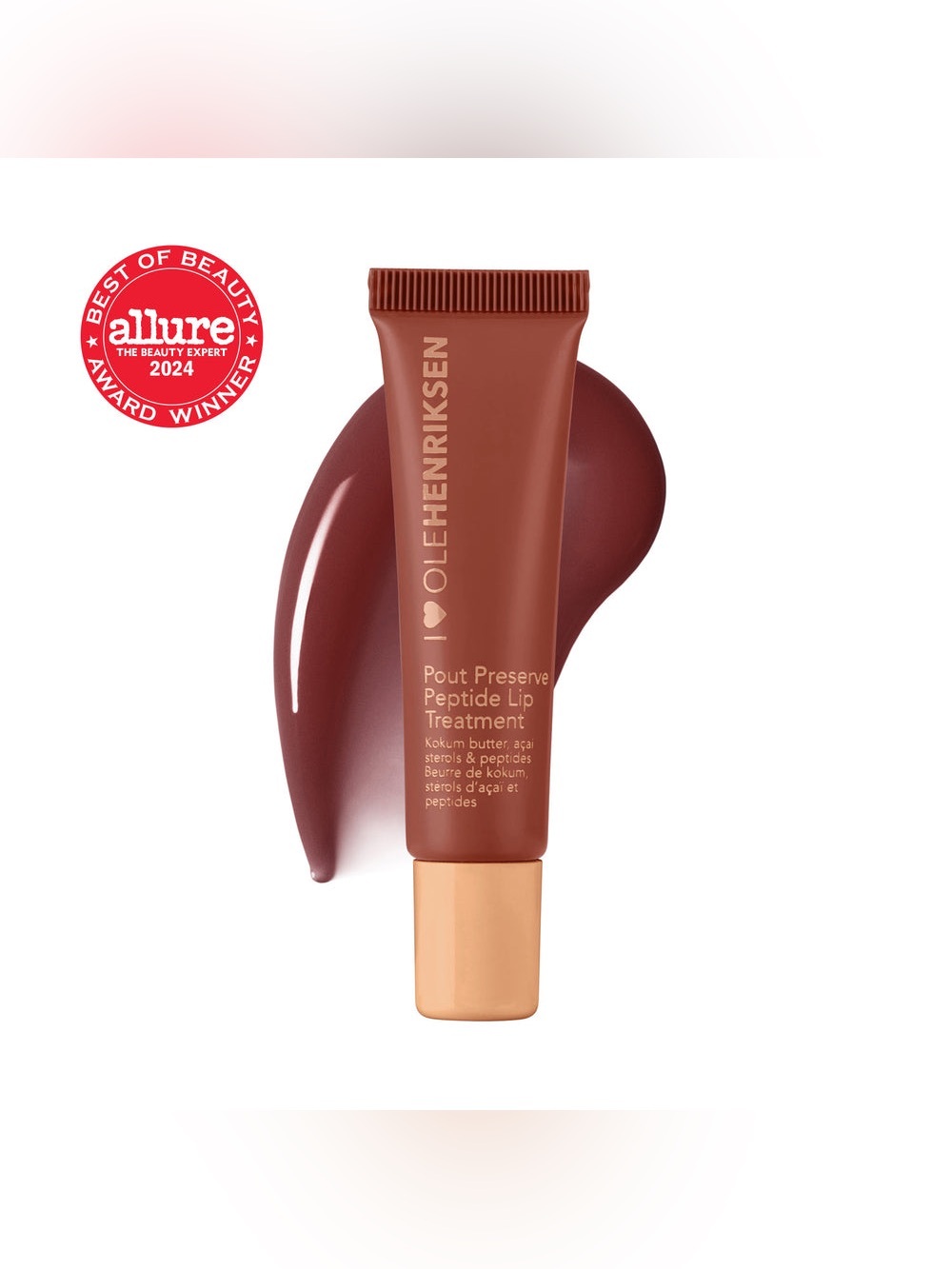 Ole Henriksen Pout Preserve Peptide Lip Treatment in Cocoa Crème Glimmer - BNIB!